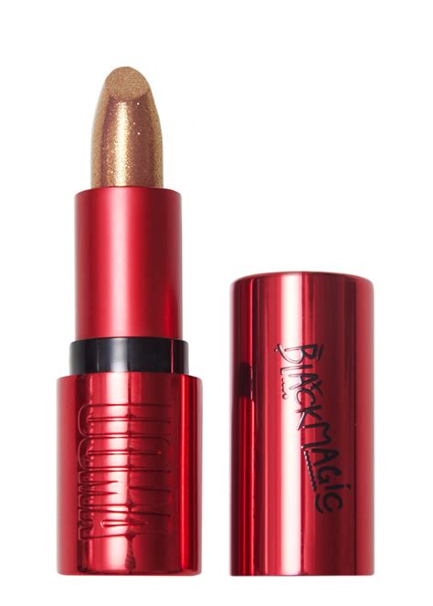 Uoma black magic high shine lipstick color tester